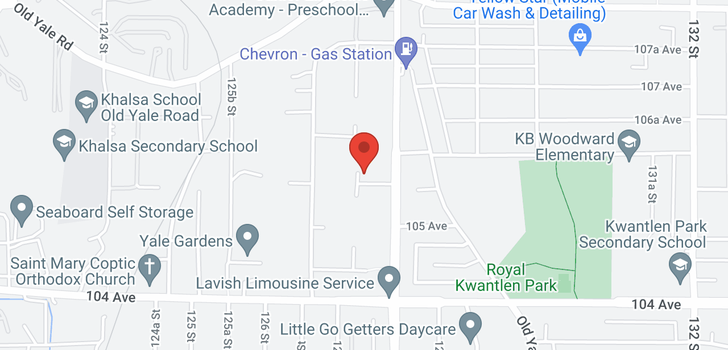 map of 12445 105A AVENUE